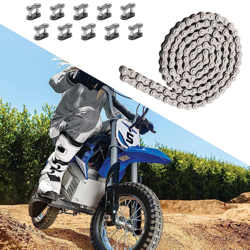 KAMIER 25H Drive Chain 126 Link for Razor MX350 MX400 ZR350 SX350 McGrath Dirt Rocket Bike Kids Electric Pocket Mod Mini Euro Bella Vapor Sweet Pea Scooter Motovox MBxXSe MotoTec MT-MB Mini Bike Parts - Image 2